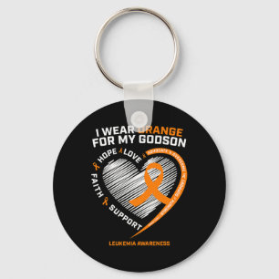 私の衣服オレンジは私のgodson白血病がん患者のために キーホルダー