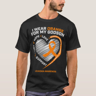 私の衣服オレンジは私のgodson白血病がん患者のために tシャツ
