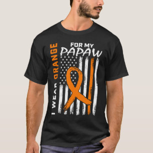 私の衣服オレンジは私のPapaw白血病認識度Amer Tシャツ