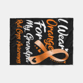 私の衣服オレンジグランパRsd Crps認識度 フリースブランケット (正面(横))