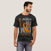 私の衣服オレンジ叔母のための私の白血病認識度アメリ Tシャツ (正面フル)
