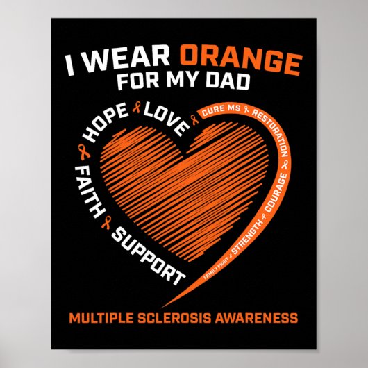 私の衣服オレンジ私のパパMs多発性硬化症Awa ポスター (正面)