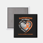 私の衣服オレンジ私の友人のための多発性硬化症Awa マグネット (正面/裏面)