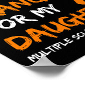 私の衣服オレンジ私の娘の多発性硬化症R ポスター (角)