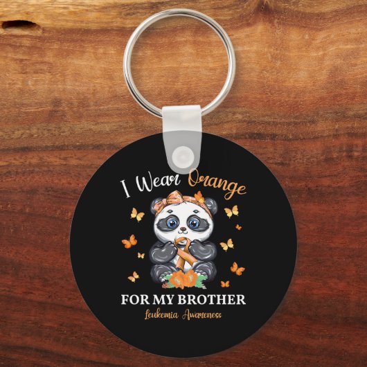 私の衣服オレンジ私の弟の白血病認識度Pa キーホルダー (正面)