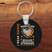 私の衣服オレンジ私の息子の多発性硬化症アワーン キーホルダー (正面)