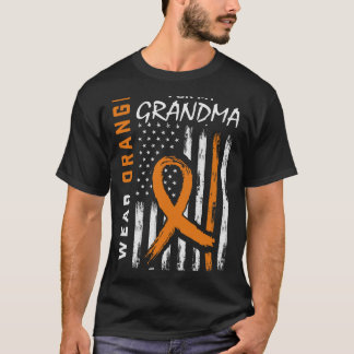 私の衣服オレンジ私の祖母の白血病がん認識 Tシャツ
