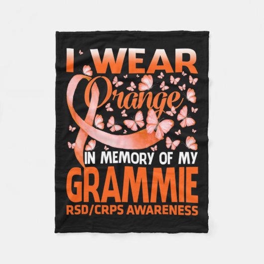 私の衣服オレンジGrammie Rsd Crps認識度 フリースブランケット (正面)