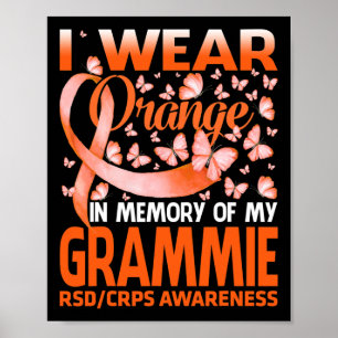 私の衣服オレンジGrammie Rsd Crps認識度 ポスター