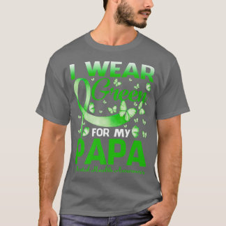 私の衣服グリーンのための私のパパ精神衛生認識度B Tシャツ