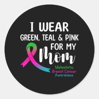 私の衣服グリーンティール（緑がかった色）ピンク私の母メタスタティック ラウンドシール