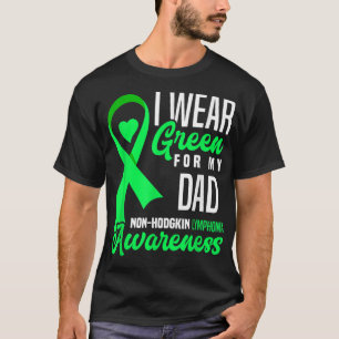 私の衣服グリーン私のパパ非ホジキンリンパ腫を認識 Tシャツ