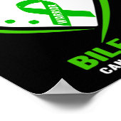 私の衣服グリーン私の友人の胆管がん患者 ポスター (角)