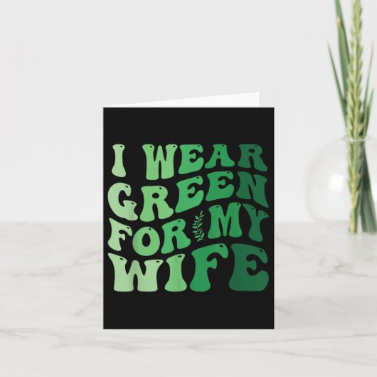 私の衣服グリーン私の妻のメンタルヘルス認識度G カード (正面)