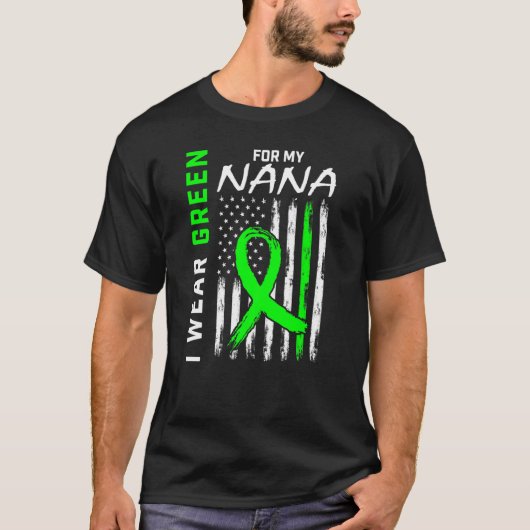 私の衣服グリーン私のNana脳性まひ認識度 Tシャツ (正面)