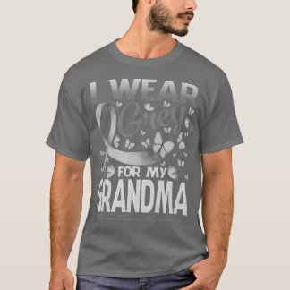 私の衣服グレイ私のおばあちゃんの脳トゥーモ認識度部 Tシャツ
