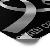 私の衣服グレー私の母の脳腫瘍グレーリボンのための ポスター (角)