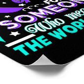 私の衣服ティール(緑がかった色)と私の自殺を愛する人のための紫 ポスター (角)