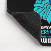 私の衣服ティール（緑がかった色）と私の自殺を愛する人のための紫 マウスパッド (コーナー)