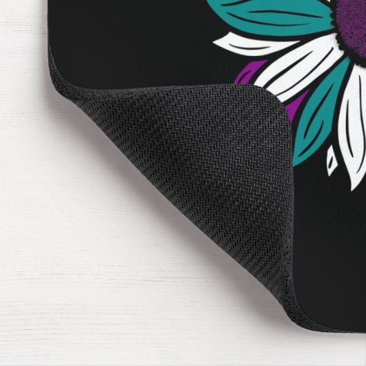 私の衣服ティール(緑がかった色)と紫のための私の母の自殺予防 マウスパッド (コーナー)