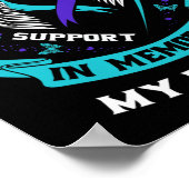 私の衣服ティール(緑がかった色)と紫の母のための母の自殺A ポスター (角)