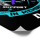 私の衣服ティール（緑がかった色）と紫の私のパパの自殺の待ち合わせ ポスター (角)