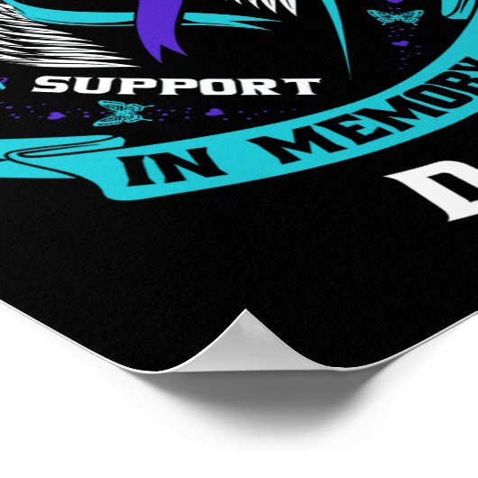 私の衣服ティール（緑がかった色）と紫の私のパパの自殺の待ち合わせ ポスター (角)