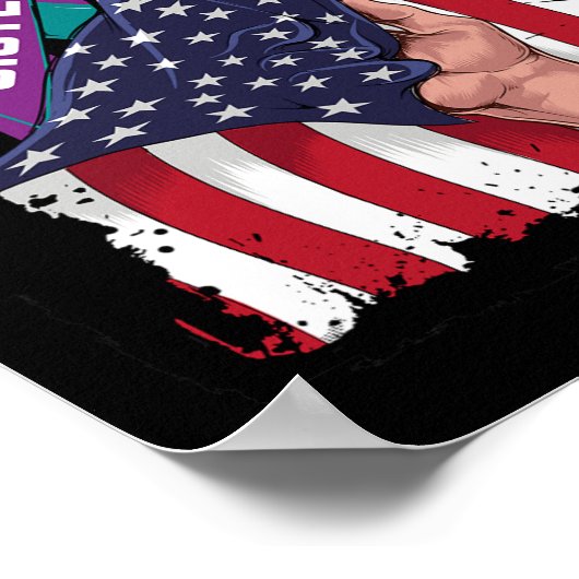 私の衣服ティール（緑がかった色）と紫の私の妹の自殺を認識 ポスター (角)