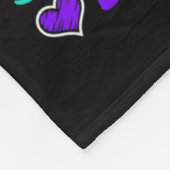 私の衣服ティール（緑がかった色）と紫の私の息子の自殺の予防 フリースブランケット (角)