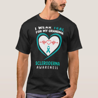 私の衣服ティール(緑がかった色)のためのおばあちゃん強皮症認識度 Tシャツ