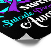 私の衣服ティール（緑がかった色）パープル私の妹の自殺の予防薬 ポスター (角)