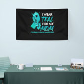 私の衣服ティール（緑がかった色）母の卵巣がん認識度 横断幕 (トレードショー)