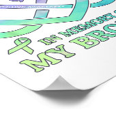 私の衣服ティール（緑がかった色）&amp；私の弟Suicの紫のメモリ ポスター (角)