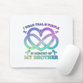 私の衣服ティール（緑がかった色）&amp；私の弟Suicの紫のメモリ マウスパッド (マウス)