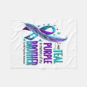 私の衣服ティール（緑がかった色）&amp；紫のための私の弟の自殺Pr フリースブランケット (正面(横))