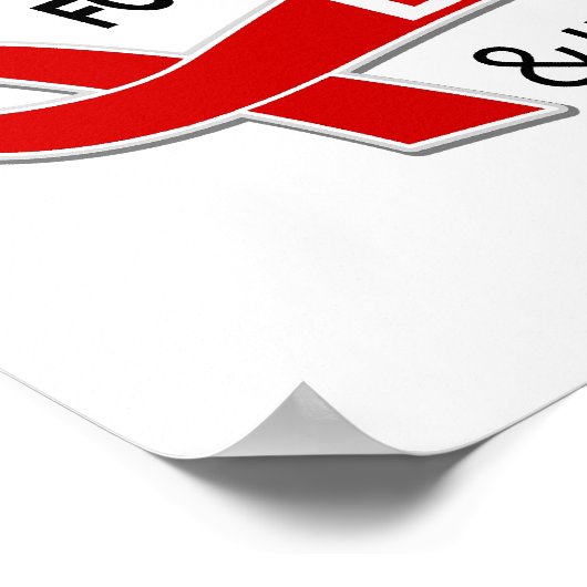 私の衣服ハート病の赤 ポスター (角)