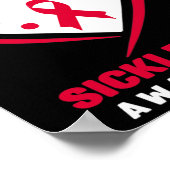 私の衣服バーガンディ私のパパ鎌細胞認識度6 ポスター (角)