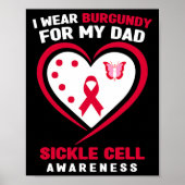 私の衣服バーガンディ私のパパ鎌細胞認識度6 ポスター (正面)