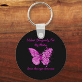 私の衣服バーガンディ私のママ脳動脈瘤アワレネ キーホルダー (正面)