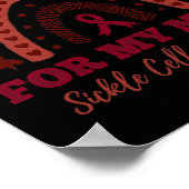 私の衣服バーガンディ私の母のための虹の鎌細胞Awa ポスター (角)