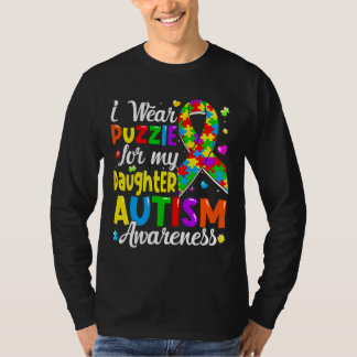 私の衣服パズル私の娘の自閉症意識キッド Tシャツ