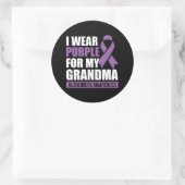 私の衣服パープルおばあちゃんのアルツハイマー認識度 ラウンドシール (バッグ)