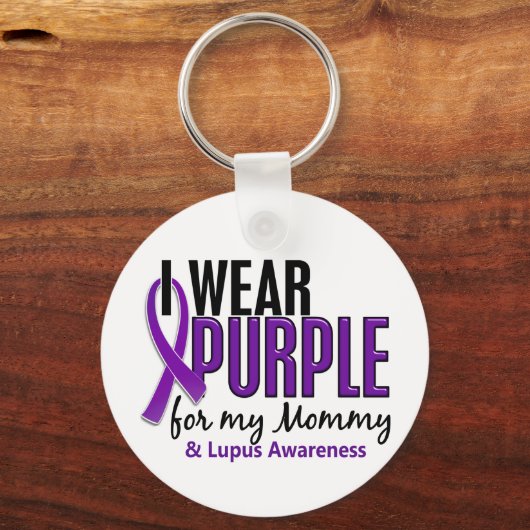 私の衣服パープルのために私のママ10ルーパ キーホルダー (正面)