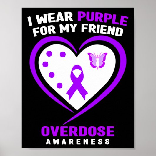 私の衣服パープルのために私の友人の過剰摂取認識度 ポスター (正面)