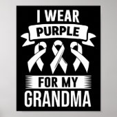 私の衣服パープルのためのおばあちゃん過剰摂取認識度モ ポスター (正面)