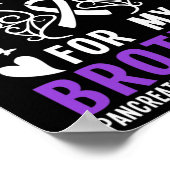 私の衣服パープル兄の膵臓がん阿波 ポスター (角)