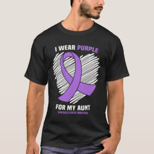 私の衣服パープル叔母の膵臓がん患者 Tシャツ