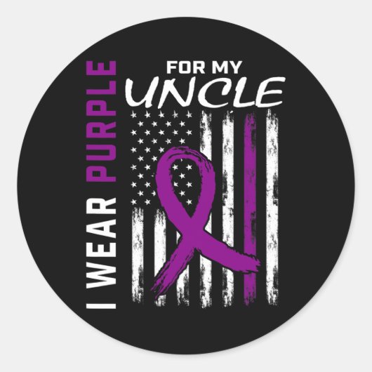 私の衣服パープル叔父てんかん認識度船 ラウンドシール (正面)