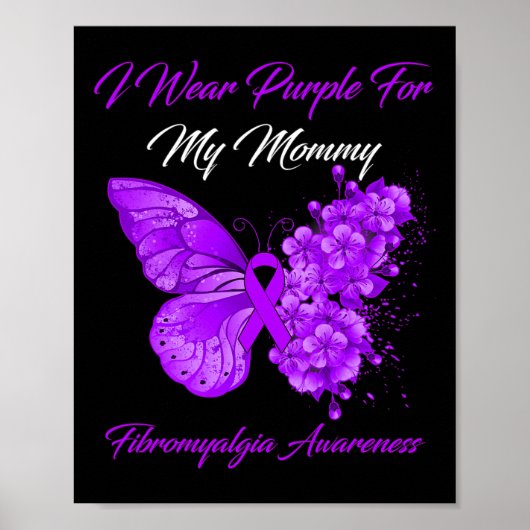 私の衣服パープル私のママの線維筋痛戦士1 ポスター (正面)