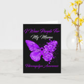 私の衣服パープル私のママ線維筋痛戦士 カード (黄色い花)